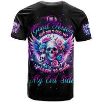 Wings Skll T Shirt I'm A Good Person But Don't Give Me A Reason To Show My Evil - Wonder Print Shop