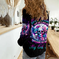 Wings Skll Women Casual Shirt I'm A Good Person But Don't Give Me A Reason To Show My Evil - Wonder Print Shop