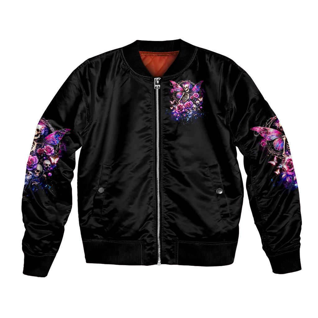 Fairy Skull Bomber Jacket In My Next Life I Want To Be The Karma Fairy - Wonder Print Shop