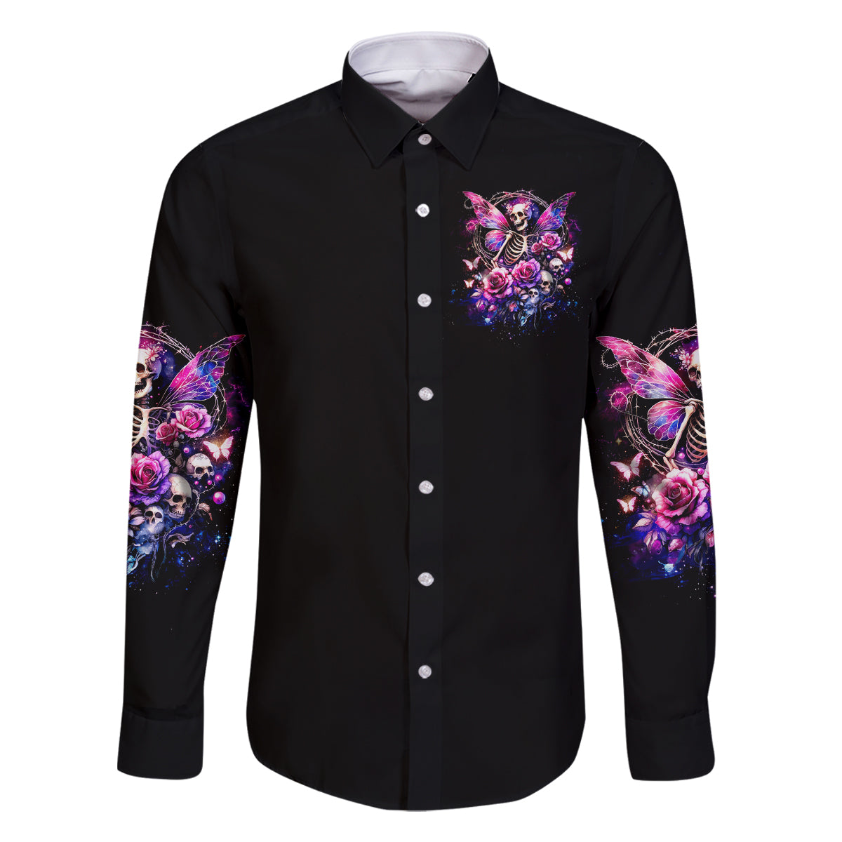 Fairy Skull Family Matching Off Shoulder Short Dress and Hawaiian Shirt In My Next Life I Want To Be The Karma Fairy - Wonder Print Shop