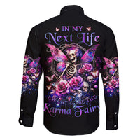 Fairy Skull Family Matching Short Sleeve Bodycon Dress and Hawaiian Shirt In My Next Life I Want To Be The Karma Fairy - Wonder Print Shop