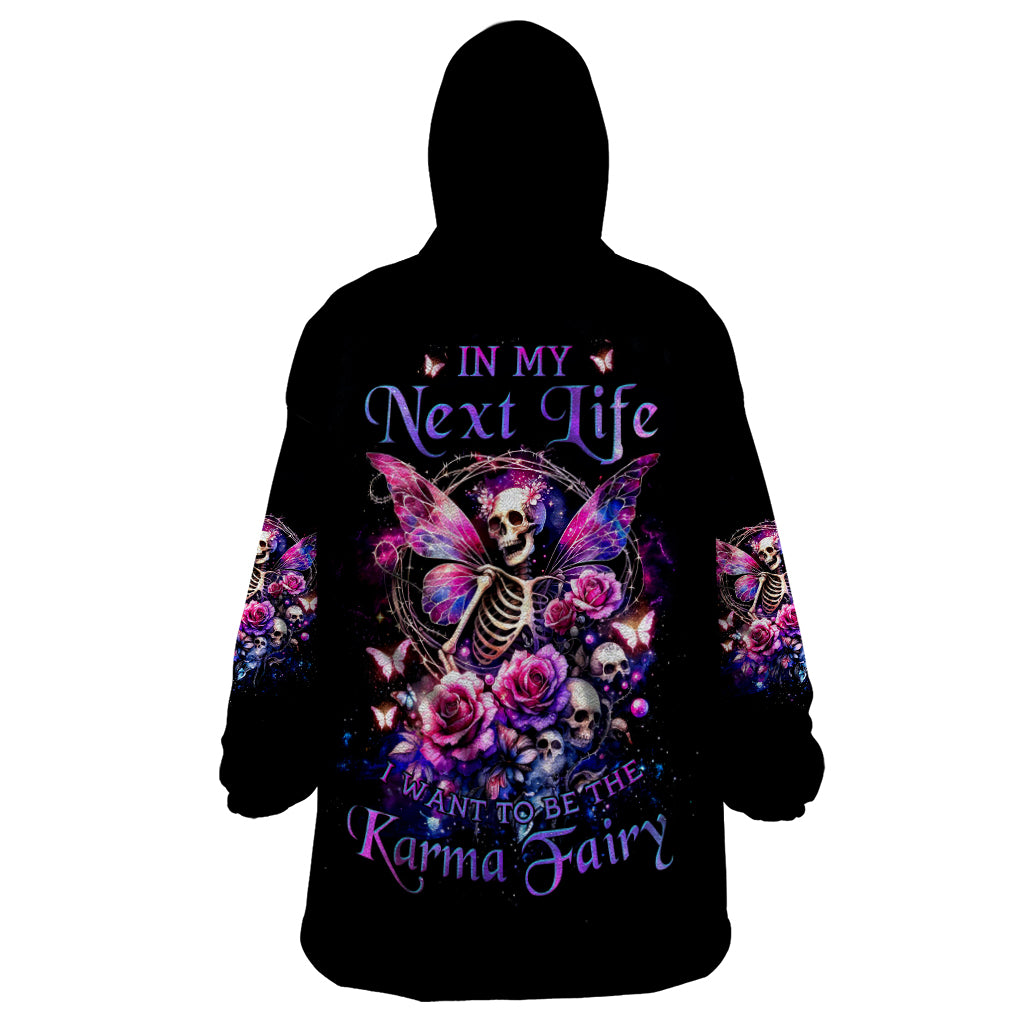 Fairy Skull Wearable Blanket Hoodie In My Next Life I Want To Be The Karma Fairy - Wonder Print Shop