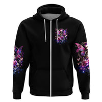 Fairy Skull Zip Hoodie In My Next Life I Want To Be The Karma Fairy - Wonder Print Shop