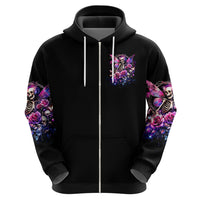 Fairy Skull Zip Hoodie In My Next Life I Want To Be The Karma Fairy - Wonder Print Shop