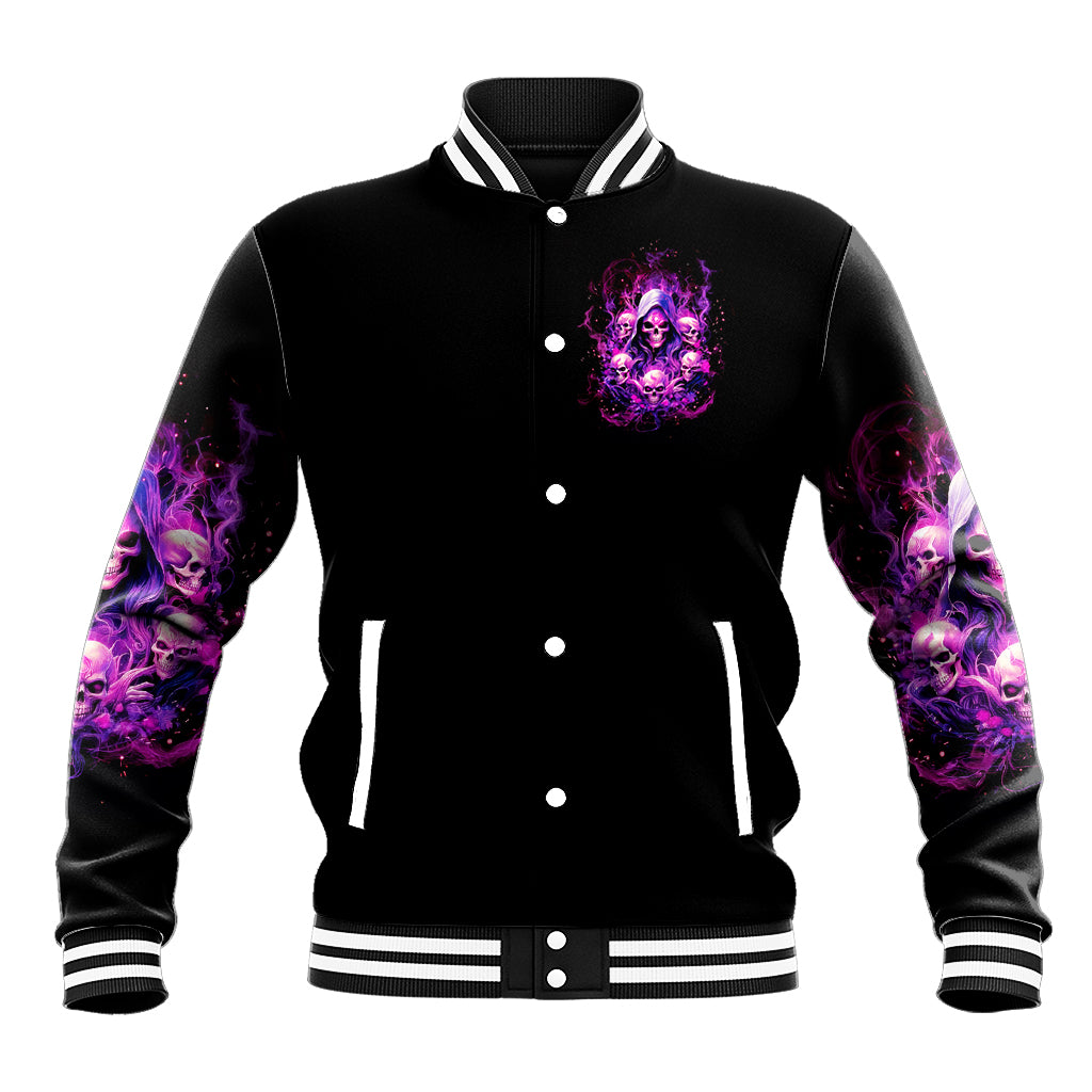 Witch Skull Baseball Jacket The Good Girl In Me Got Tired Of The Bullshit - Wonder Print Shop