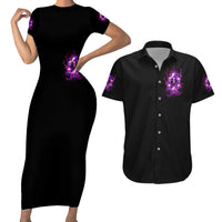 Witch Skull Couples Matching Short Sleeve Bodycon Dress and Hawaiian Shirt The Good Girl In Me Got Tired Of The Bullshit - Wonder Print Shop