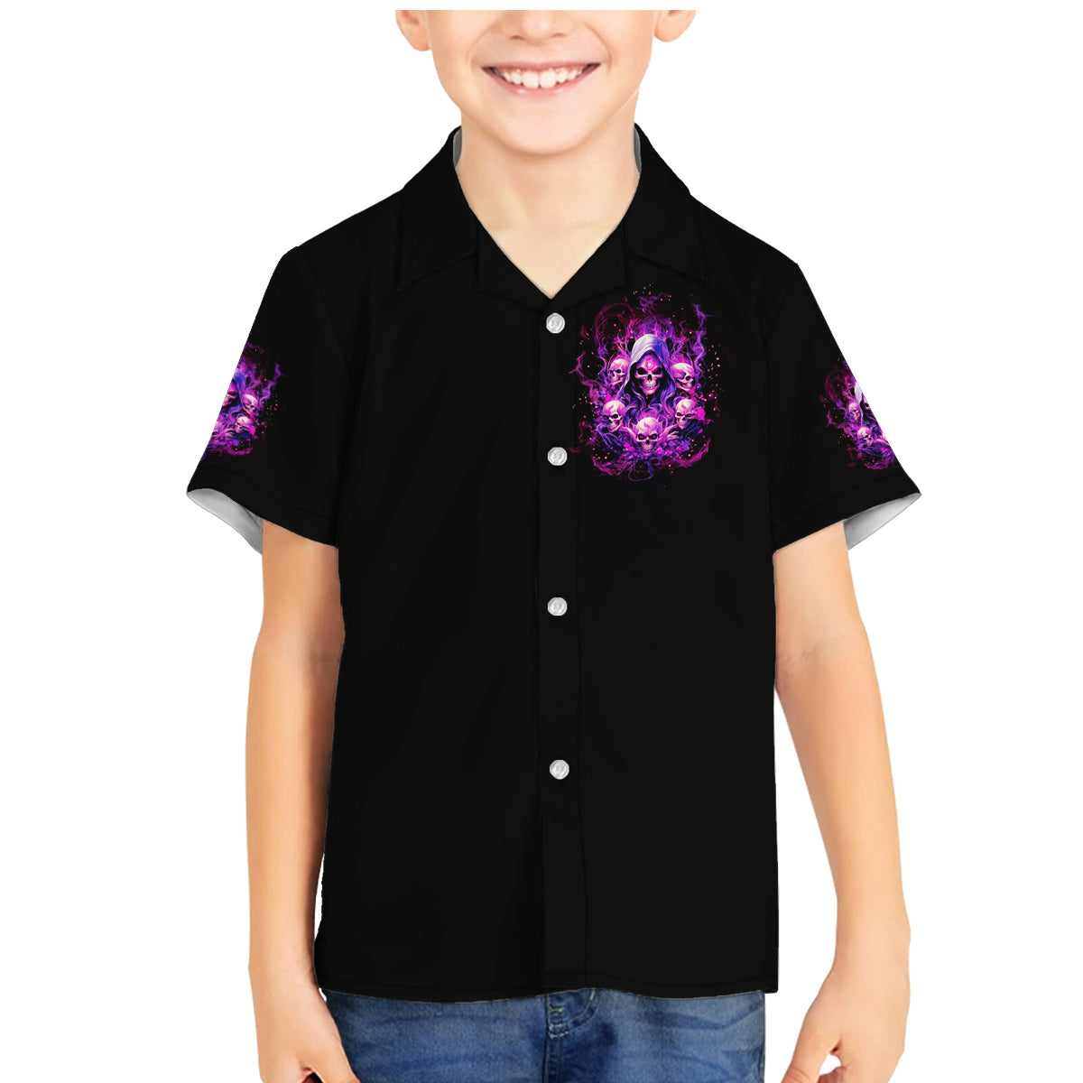 Witch Skull Family Matching Mermaid Dress and Hawaiian Shirt The Good Girl In Me Got Tired Of The Bullshit - Wonder Print Shop