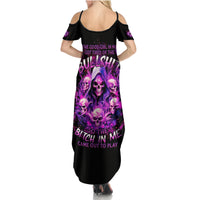 Witch Skull Family Matching Summer Maxi Dress and Hawaiian Shirt The Good Girl In Me Got Tired Of The Bullshit - Wonder Print Shop