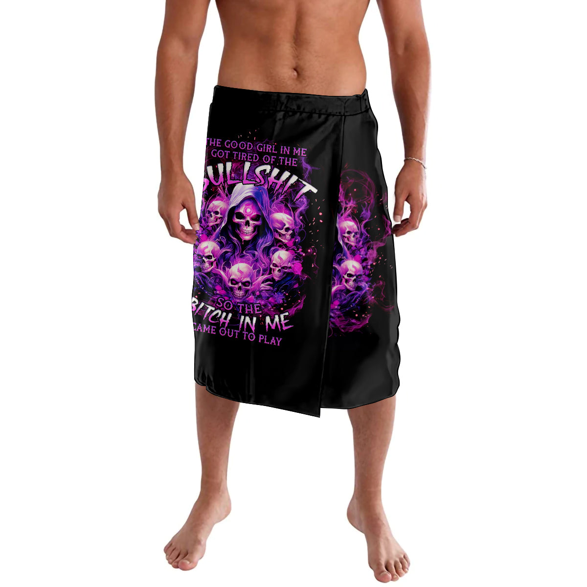 Witch Skull Lavalava The Good Girl In Me Got Tired Of The Bullshit - Wonder Print Shop