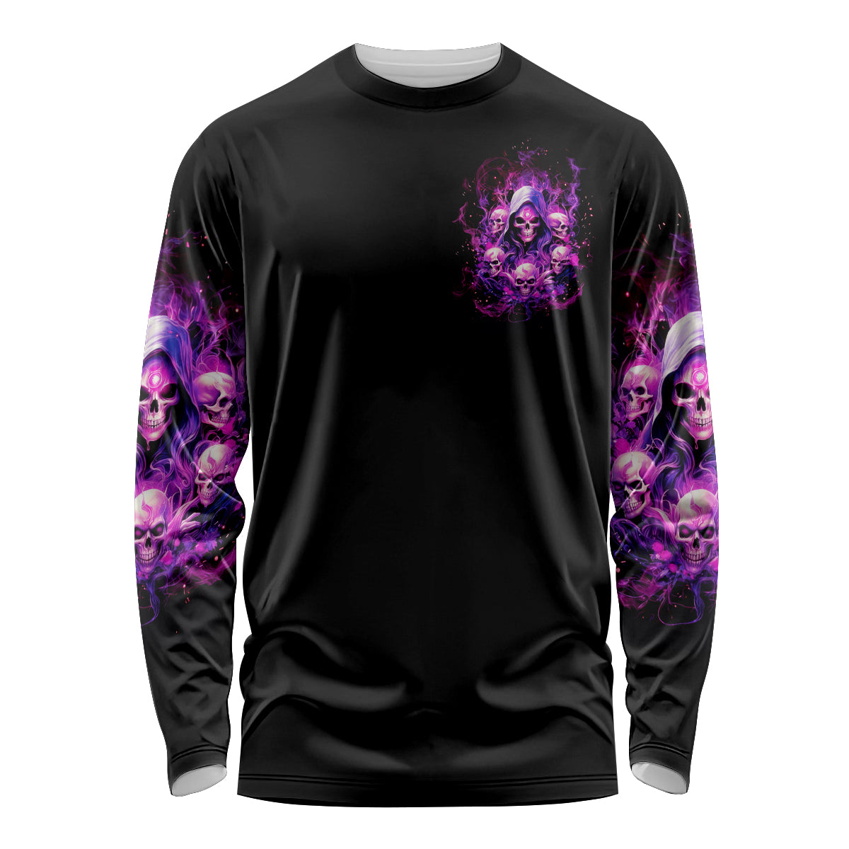 Witch Skull Long Sleeve Shirt The Good Girl In Me Got Tired Of The Bullshit - Wonder Print Shop