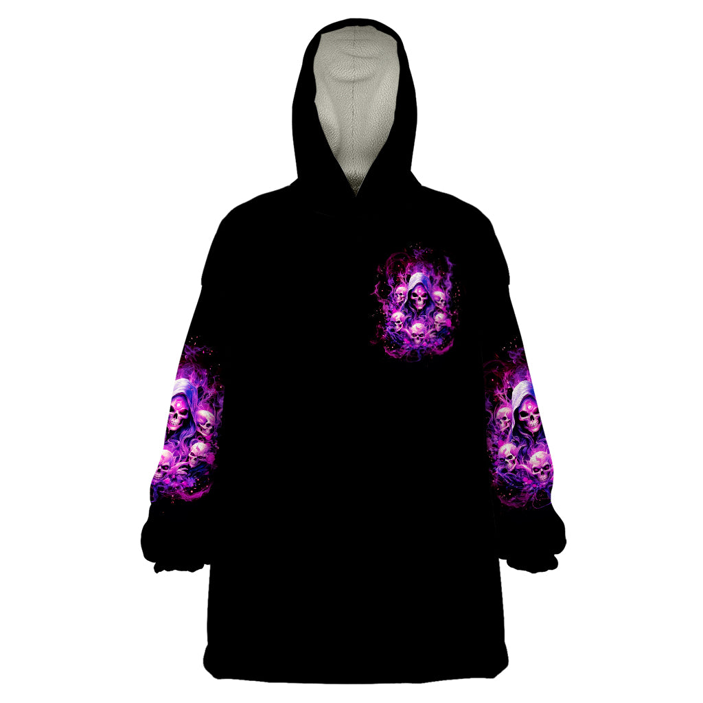Witch Skull Wearable Blanket Hoodie The Good Girl In Me Got Tired Of The Bullshit - Wonder Print Shop