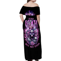 Queen Skull Family Matching Off Shoulder Maxi Dress and Hawaiian Shirt Yes I'm A Bitch But Not Yours - Wonder Print Shop