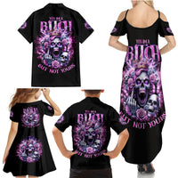 Queen Skull Family Matching Summer Maxi Dress and Hawaiian Shirt Yes I'm A Bitch But Not Yours - Wonder Print Shop