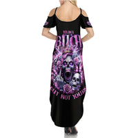 Queen Skull Summer Maxi Dress Yes I'm A Bitch But Not Yours - Wonder Print Shop