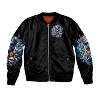 King Skull Bomber Jacket Yes I'm Asshole But Not Yours - Wonder Print Shop
