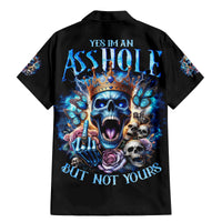 King Skull Family Matching Mermaid Dress and Hawaiian Shirt Yes I'm Asshole But Not Yours - Wonder Print Shop