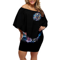 King Skull Family Matching Off Shoulder Short Dress and Hawaiian Shirt Yes I'm Asshole But Not Yours - Wonder Print Shop