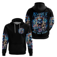 King Skull Zip Hoodie Yes I'm Asshole But Not Yours - Wonder Print Shop