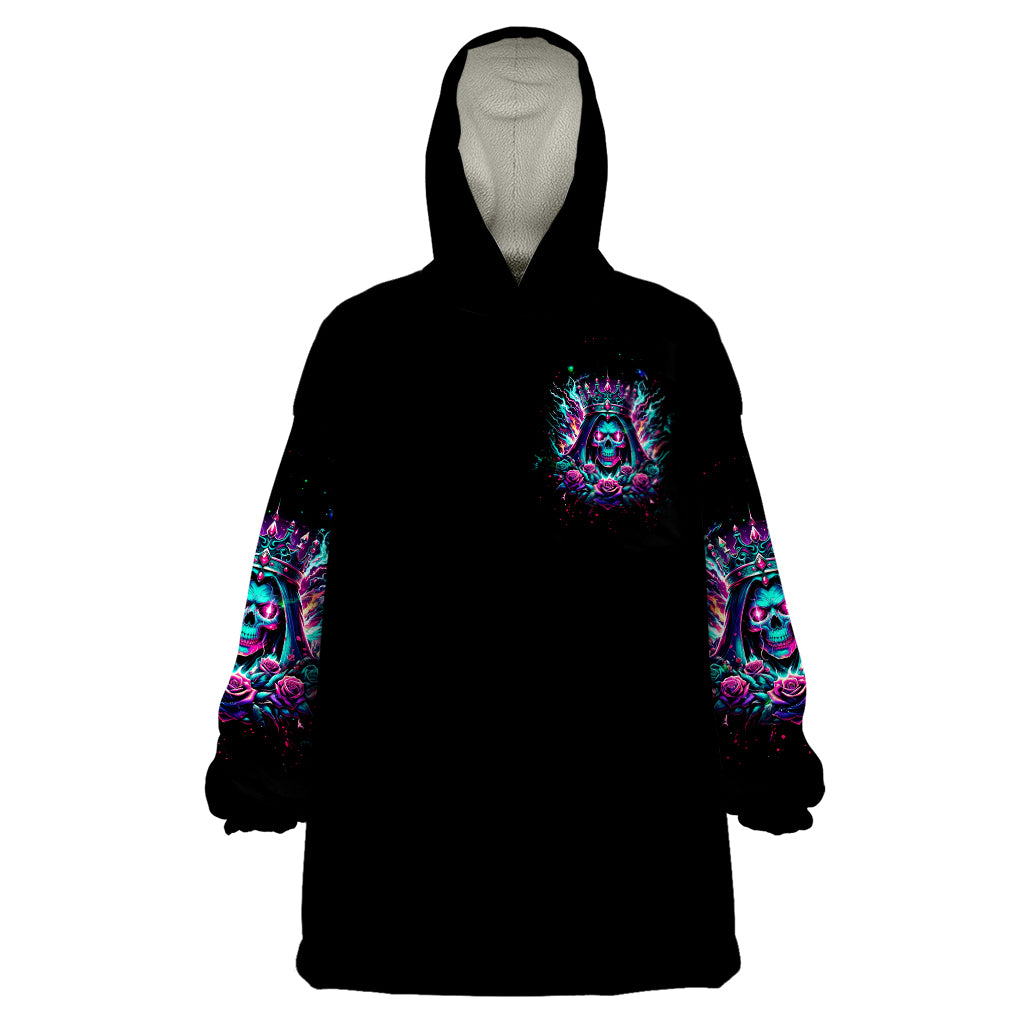 Queen Skull Wearable Blanket Hoodie Bitch I'm Not A Princess I'm The Fucking Queen - Wonder Print Shop