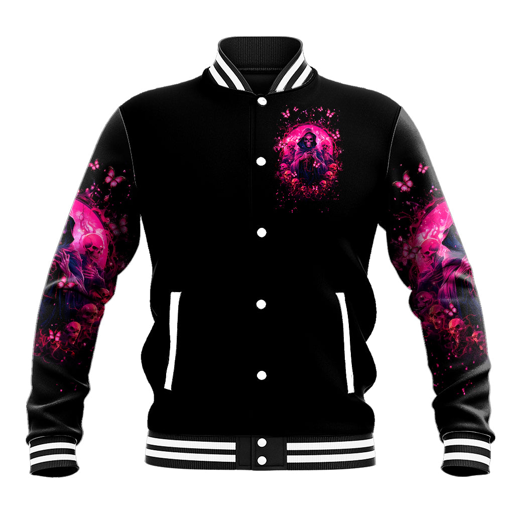 Reaper Skull Baseball Jacket I'm A Good Person But Don't Give Me A Reason To Show My Evil - Wonder Print Shop