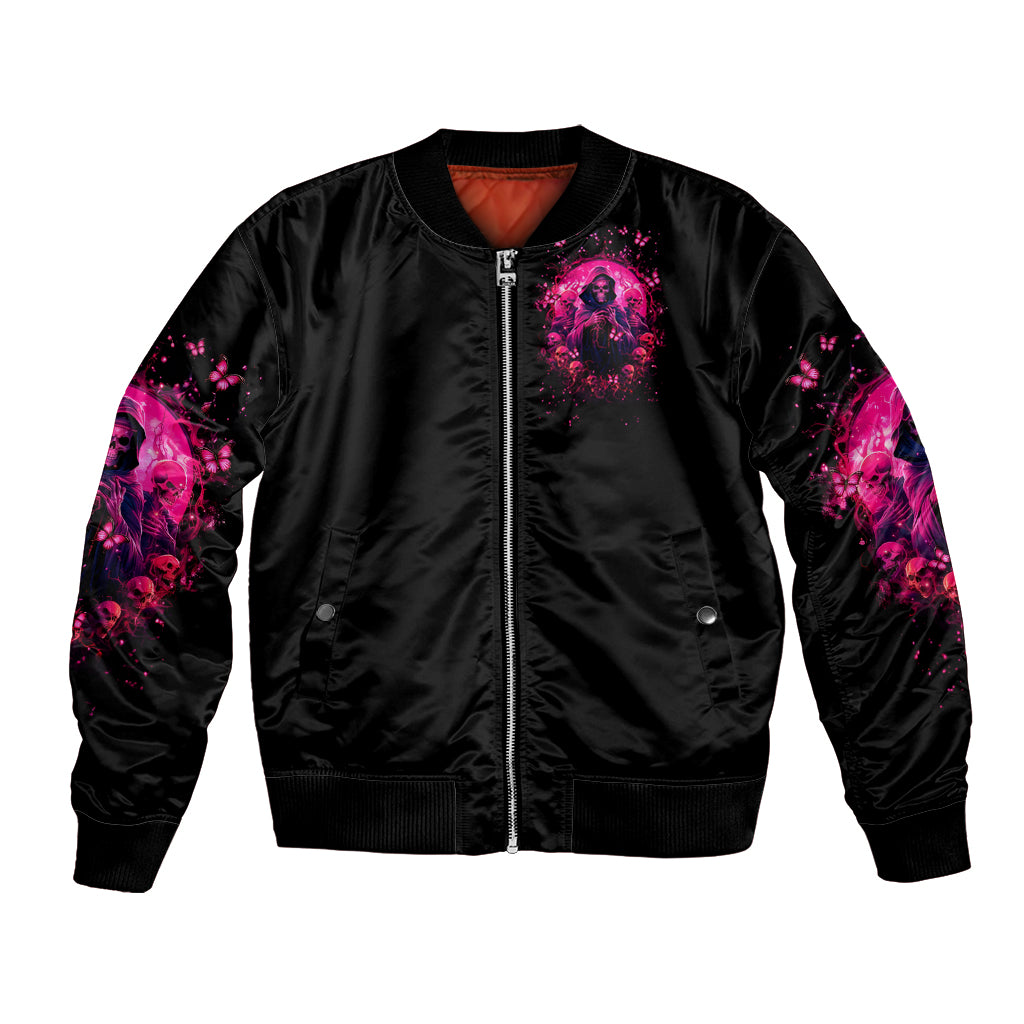 Reaper Skull Bomber Jacket I'm A Good Person But Don't Give Me A Reason To Show My Evil - Wonder Print Shop