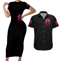 Reaper Skull Couples Matching Short Sleeve Bodycon Dress and Hawaiian Shirt I'm A Good Person But Don't Give Me A Reason To Show My Evil - Wonder Print Shop