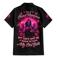 Reaper Skull Family Matching Mermaid Dress and Hawaiian Shirt I'm A Good Person But Don't Give Me A Reason To Show My Evil - Wonder Print Shop