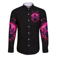 Reaper Skull Family Matching Off Shoulder Long Sleeve Dress and Hawaiian Shirt I'm A Good Person But Don't Give Me A Reason To Show My Evil - Wonder Print Shop