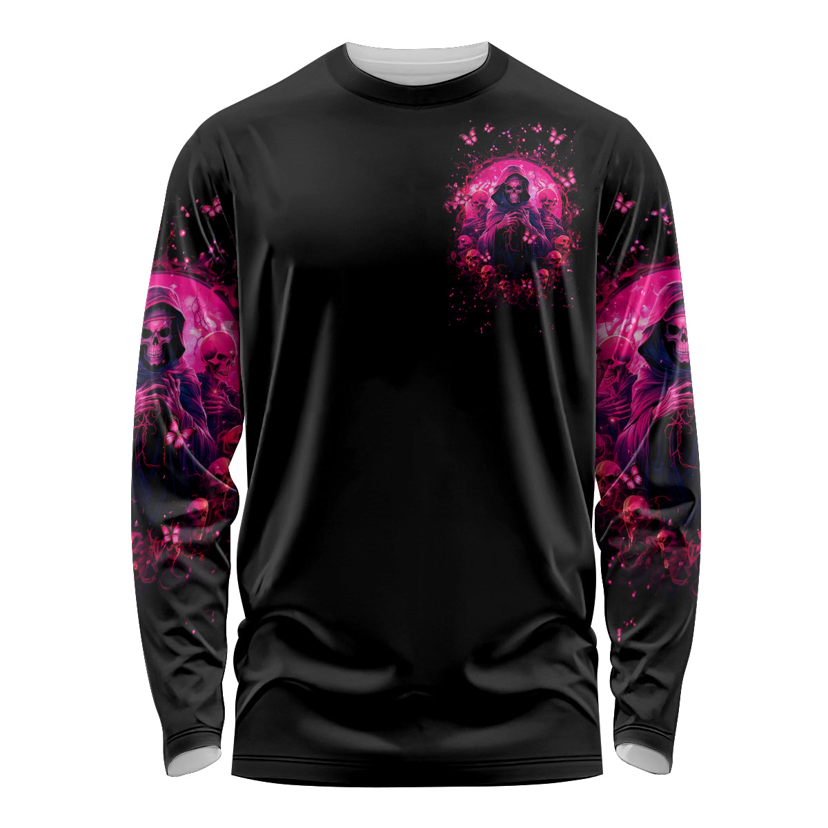 Reaper Skull Long Sleeve Shirt I'm A Good Person But Don't Give Me A Reason To Show My Evil - Wonder Print Shop