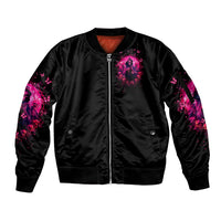 Reaper Skull Sleeve Zip Bomber Jacket I'm A Good Person But Don't Give Me A Reason To Show My Evil - Wonder Print Shop