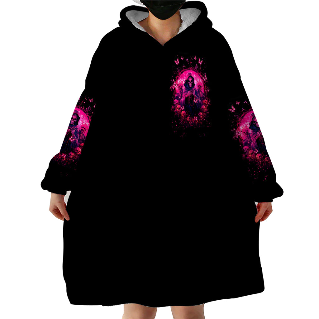 Reaper Skull Wearable Blanket Hoodie I'm A Good Person But Don't Give Me A Reason To Show My Evil - Wonder Print Shop