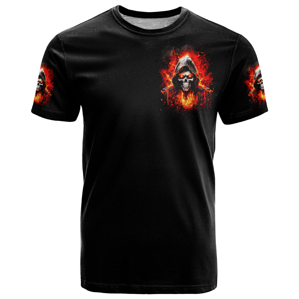 Flame Skull T Shirt Hello Darkness My Old Friend - Wonder Print Shop