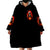 Flame Skull Wearable Blanket Hoodie Hello Darkness My Old Friend - Wonder Print Shop