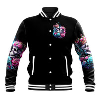 Couple Skull Baseball Jacket In One Life Time You Will Love Many Time But One Love - Wonder Print Shop