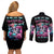 Couple Skull Couples Matching Off Shoulder Short Dress and Long Sleeve Button Shirt In One Life Time You Will Love Many Time But One Love - Wonder Print Shop