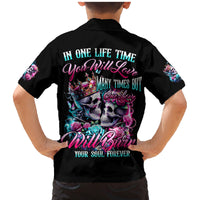 Couple Skull Family Matching Mermaid Dress and Hawaiian Shirt In One Life Time You Will Love Many Time But One Love - Wonder Print Shop