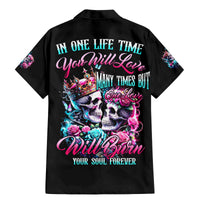 Couple Skull Family Matching Mermaid Dress and Hawaiian Shirt In One Life Time You Will Love Many Time But One Love - Wonder Print Shop