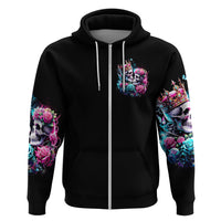 Couple Skull Hoodie In One Life Time You Will Love Many Time But One Love - Wonder Print Shop