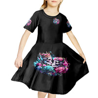 Couple Skull Kid Short Sleeve Dress In One Life Time You Will Love Many Time But One Love - Wonder Print Shop