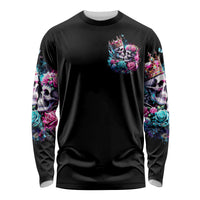 Couple Skull Long Sleeve Shirt In One Life Time You Will Love Many Time But One Love - Wonder Print Shop