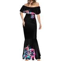Couple Skull Mermaid Dress In One Life Time You Will Love Many Time But One Love - Wonder Print Shop