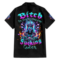 Queen Skull Family Matching Summer Maxi Dress and Hawaiian Shirt Bitch I'm Not A Princess I'm The Fucking Queen - Wonder Print Shop