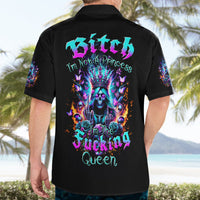 Queen Skull Hawaiian Shirt Bitch I'm Not A Princess I'm The Fucking Queen - Wonder Print Shop