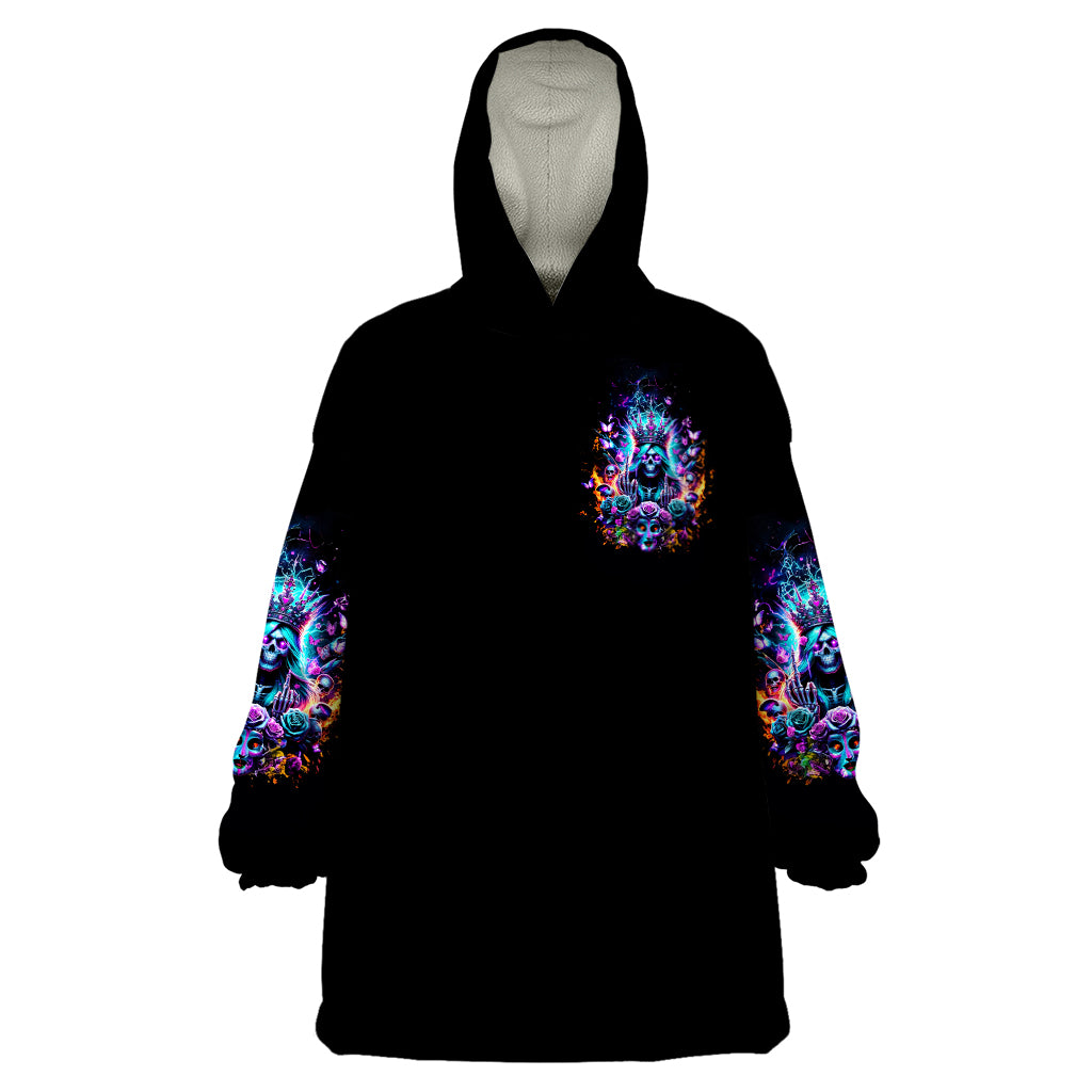Queen Skull Wearable Blanket Hoodie Bitch I'm Not A Princess I'm The Fucking Queen - Wonder Print Shop