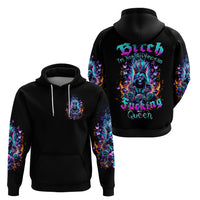 Queen Skull Zip Hoodie Bitch I'm Not A Princess I'm The Fucking Queen - Wonder Print Shop