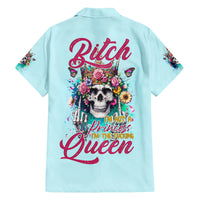 Skull Fairy Family Matching Off Shoulder Long Sleeve Dress and Hawaiian Shirt Bitch I'm Not A Princess I'm The Fucking Queen - Wonder Print Shop