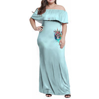 Skull Fairy Family Matching Off Shoulder Maxi Dress and Hawaiian Shirt Bitch I'm Not A Princess I'm The Fucking Queen - Wonder Print Shop
