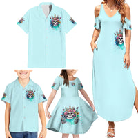 Skull Fairy Family Matching Summer Maxi Dress and Hawaiian Shirt Bitch I'm Not A Princess I'm The Fucking Queen - Wonder Print Shop
