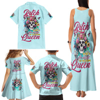 Skull Fairy Family Matching Tank Maxi Dress and Hawaiian Shirt Bitch I'm Not A Princess I'm The Fucking Queen - Wonder Print Shop