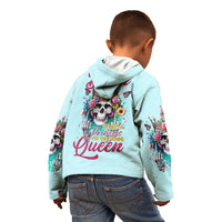 Skull Fairy Kid Hoodie Bitch I'm Not A Princess I'm The Fucking Queen - Wonder Print Shop